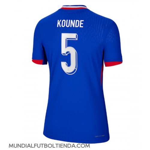 Camiseta Francia Jules Kounde #5 Primera Equipación Replica Eurocopa 2024 para mujer mangas cortas